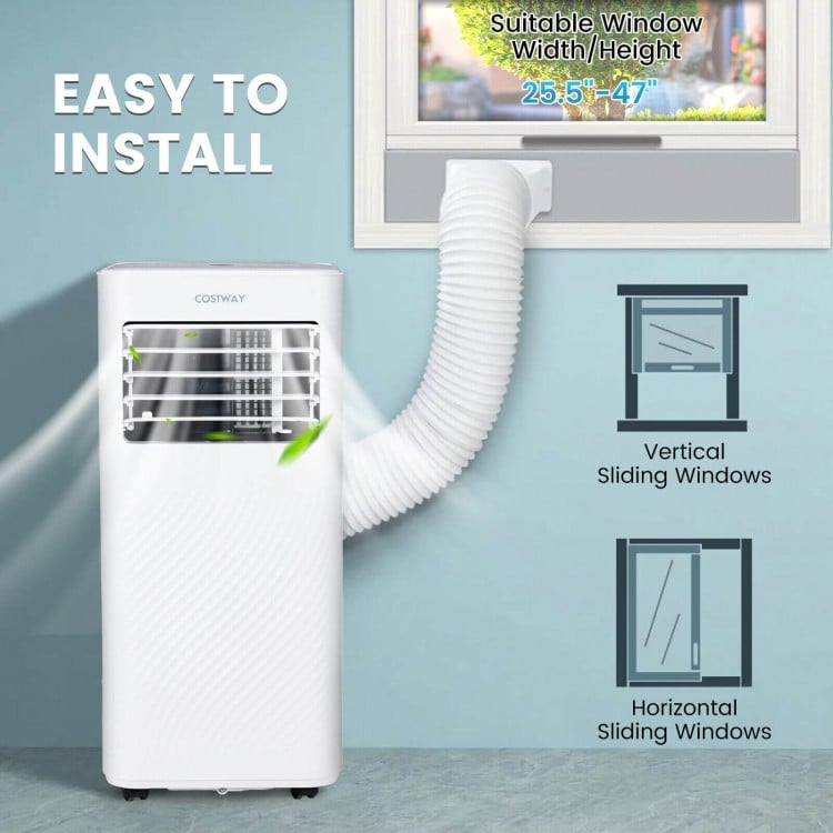 10000 BTU 4-in-1 Portable Air Conditioner with Dehumidifier and Sleep Mode-White