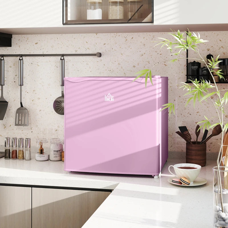 1.1 Cu. Ft. Mini Freezer, Compact Upright Freezer with Reversible Door, Removable Shelf, Adjustable Temperature, Pink