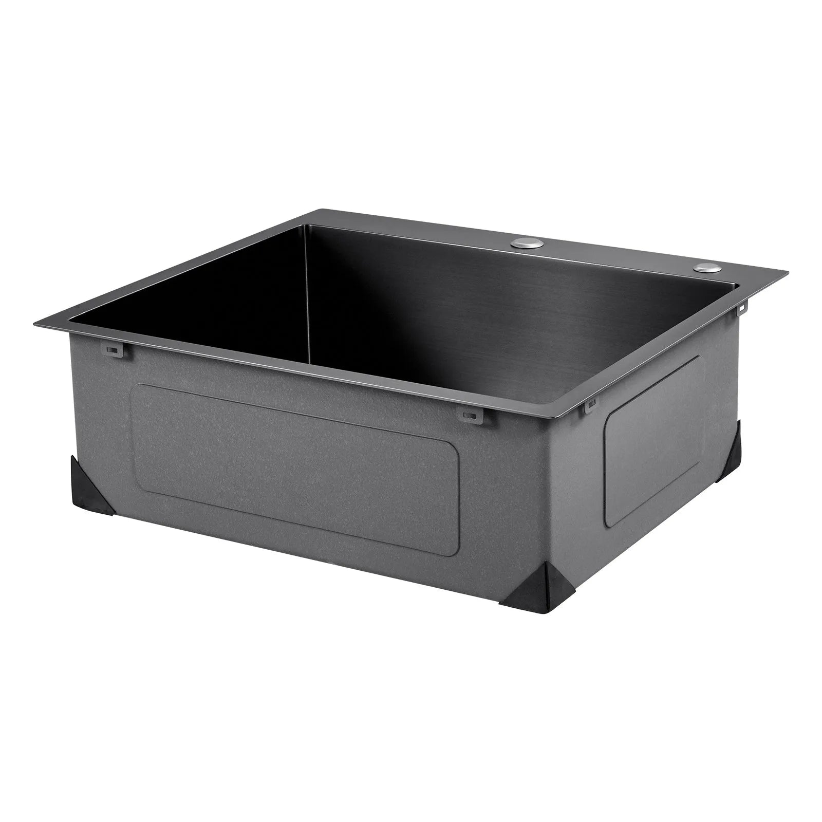 VEVOR 25" Kitchen Sink Top Mount Single Bowl Drop-In Basin Stainless Steel Black