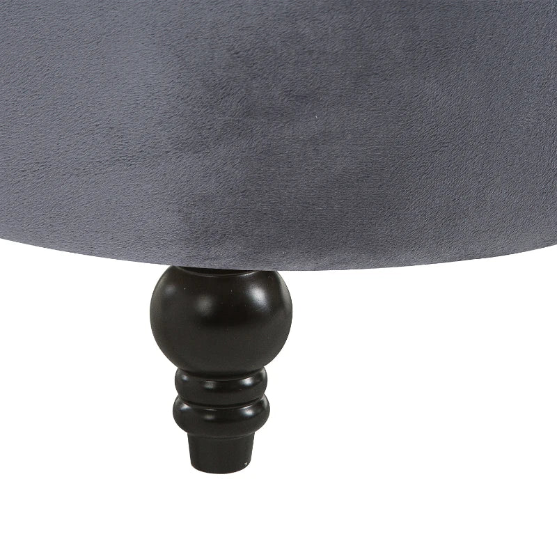 45" Tufted High Back Velvet Accent Chair Living Room Soft Padded Couch Lounge Ash Grey