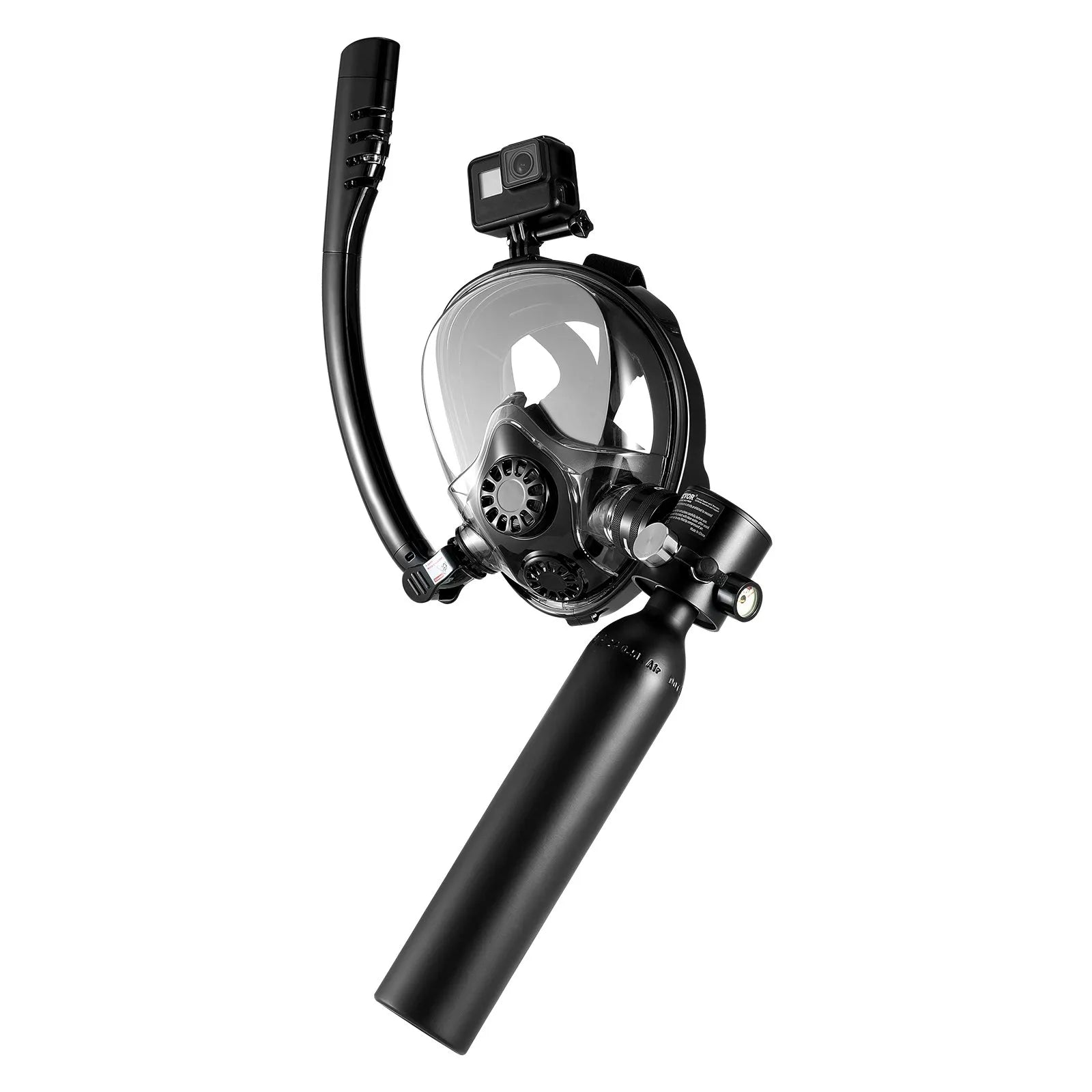 VEVOR 0.5L Scuba Tank 98.43 ft Diving Depth Lung Tank Kit with Snorkel Mask