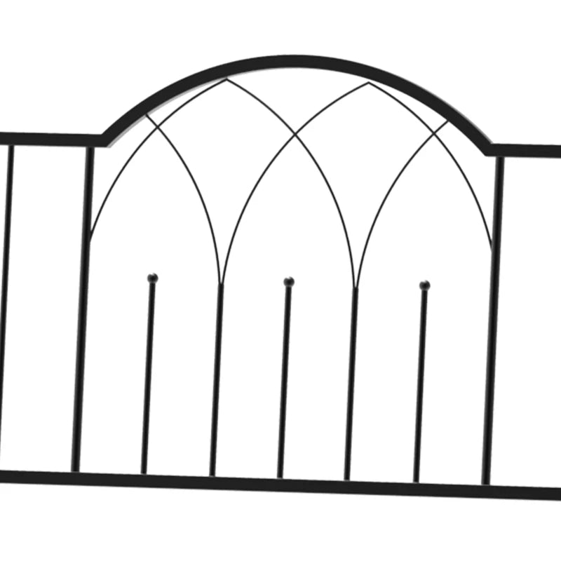 43" Garden Arbor Bench Trellis for Vines Climbing Plant Outdoor Decor Arch- Black