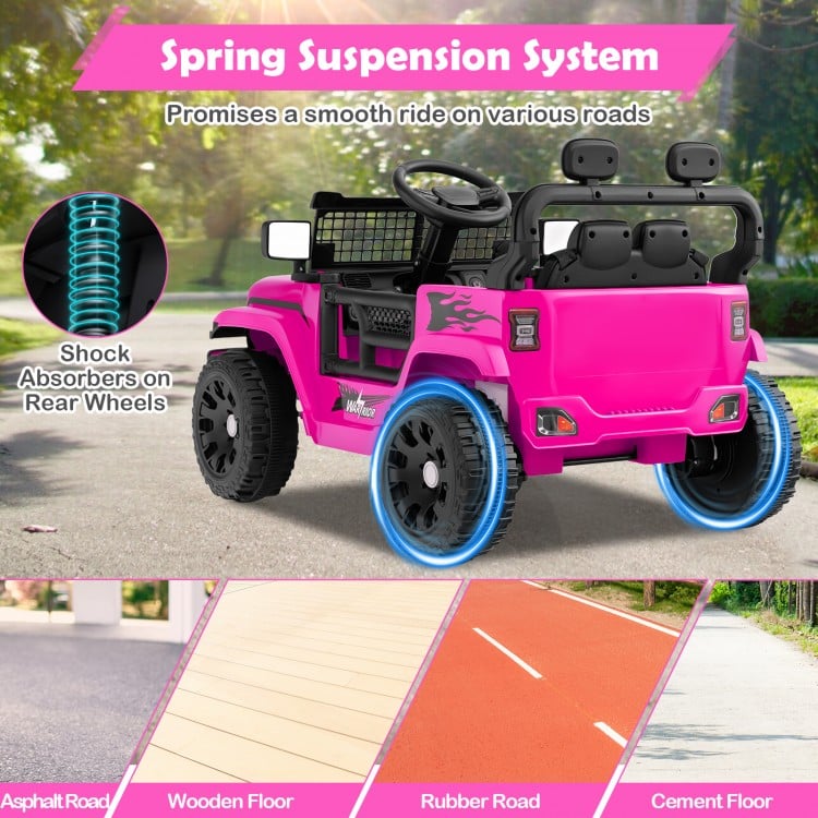 12V Kids Ride on Truck Car Battery Powered Electric Vehicle-Pink