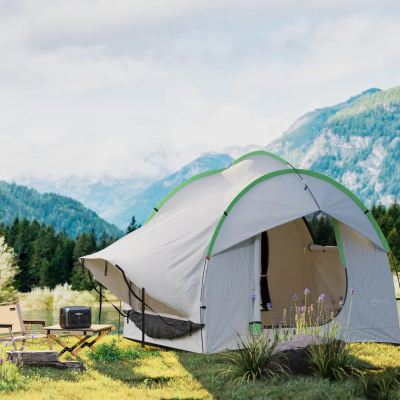 2000mm Waterproof SUV Tent, Car Tent with 3 Doors and Mesh Window, for 5-6 Person Camping Travel, Grey and Green