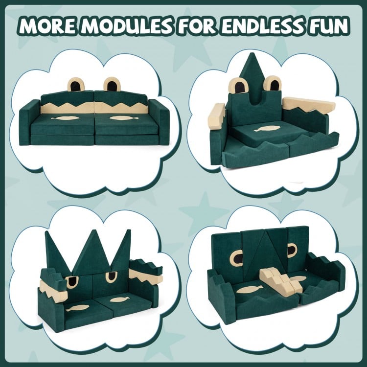 17 Pieces Modular Kids Play Couch for Inspiring Creativity