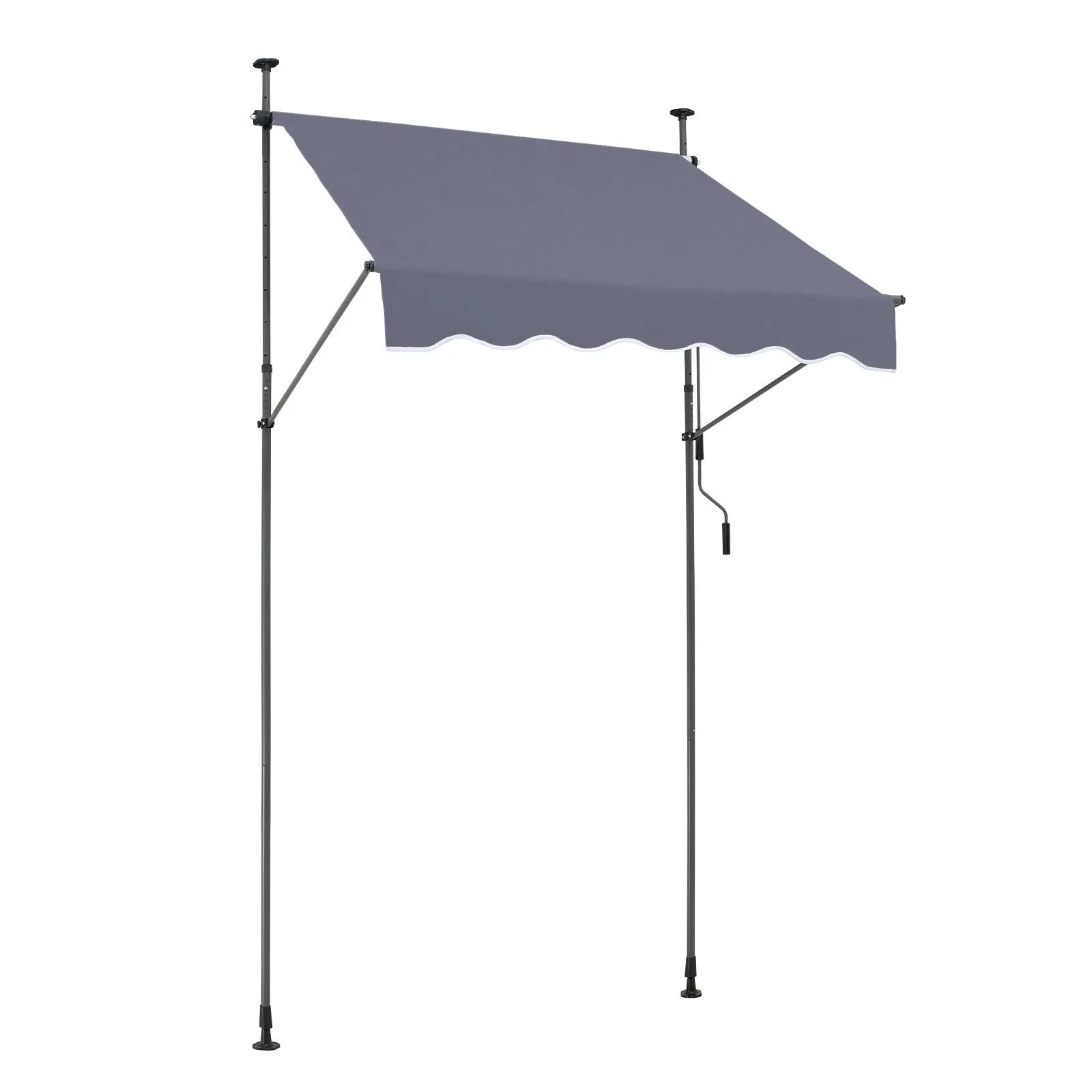 VEVOR 59x47" Patio Awning Retractable Awning Sunshade Shelter with Crank Handle