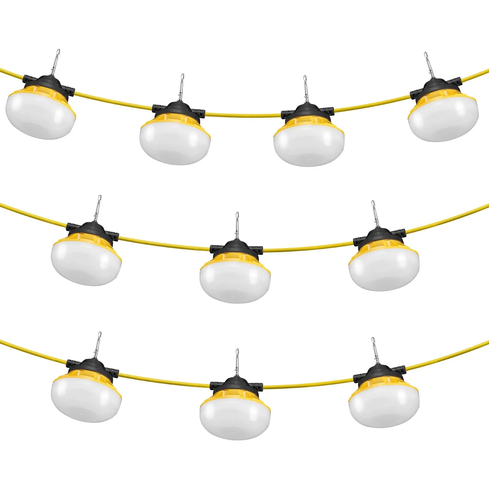 VEVOR 100FT Construction String Lights 100W 10000LM Connectable Waterproof