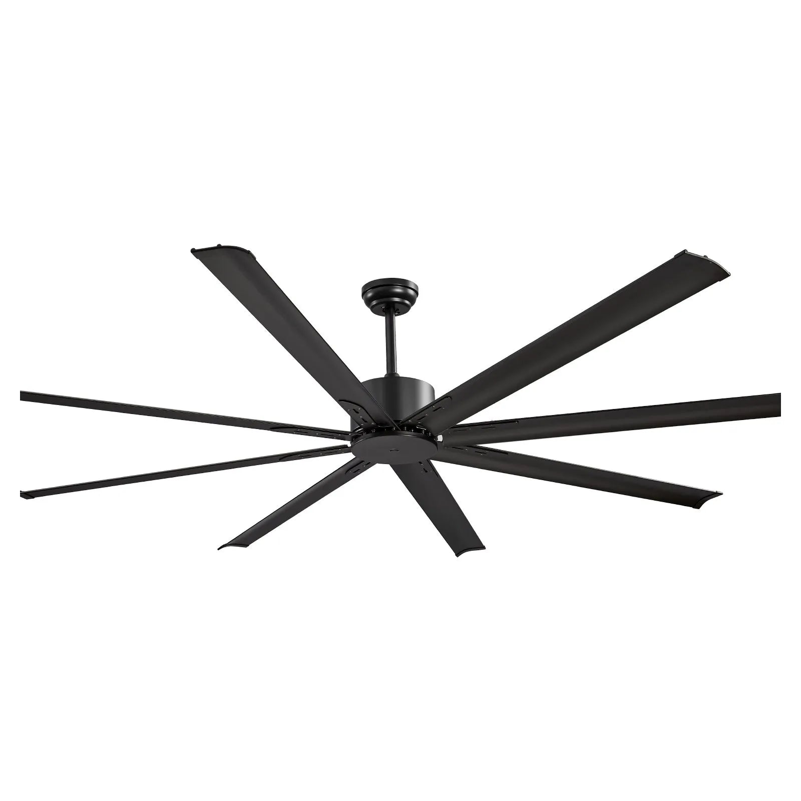 VEVOR 84" Aluminum Ceiling Fan No Light Remote Control Reversible DC Motor Black