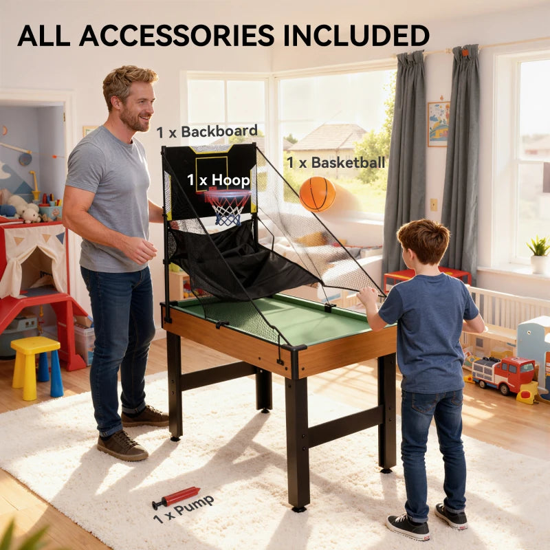 Soozier 53 in 5-in-1 Combo Multi Game Table with Foosball, Pool, Hockey, Table Tennis, Basketball for Adults