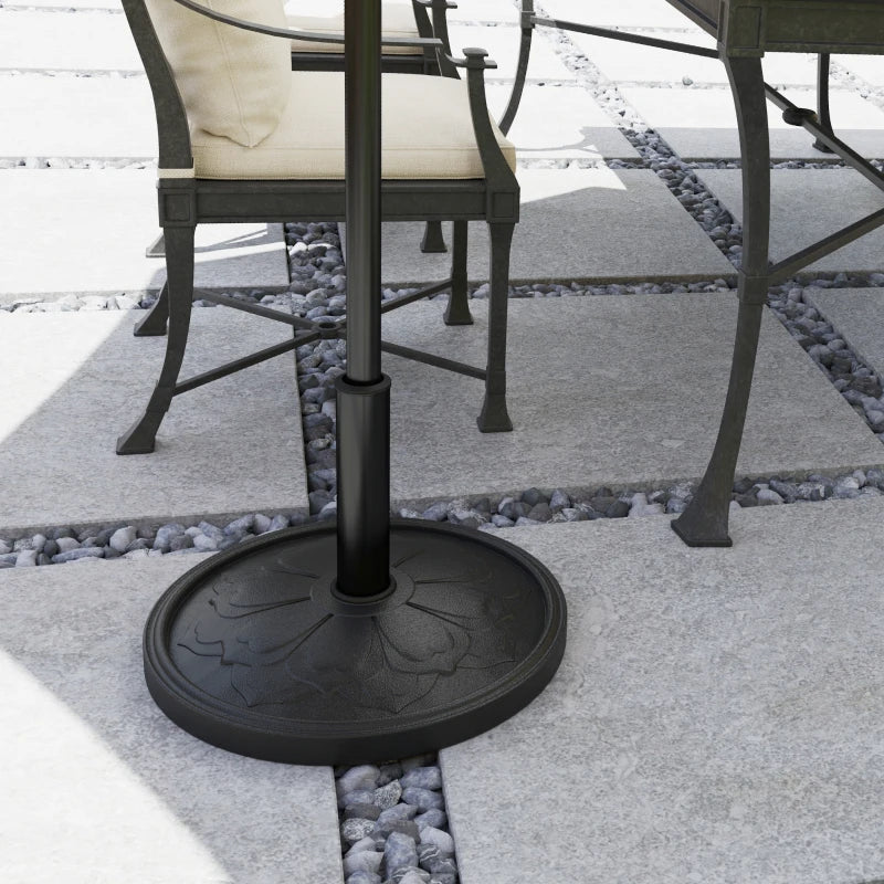 26 lbs Resin Round Patio Umbrella Base, Umbrella Stand Base, Outdoor Umbrella Stand for Outdoor, Lawn, Poolside