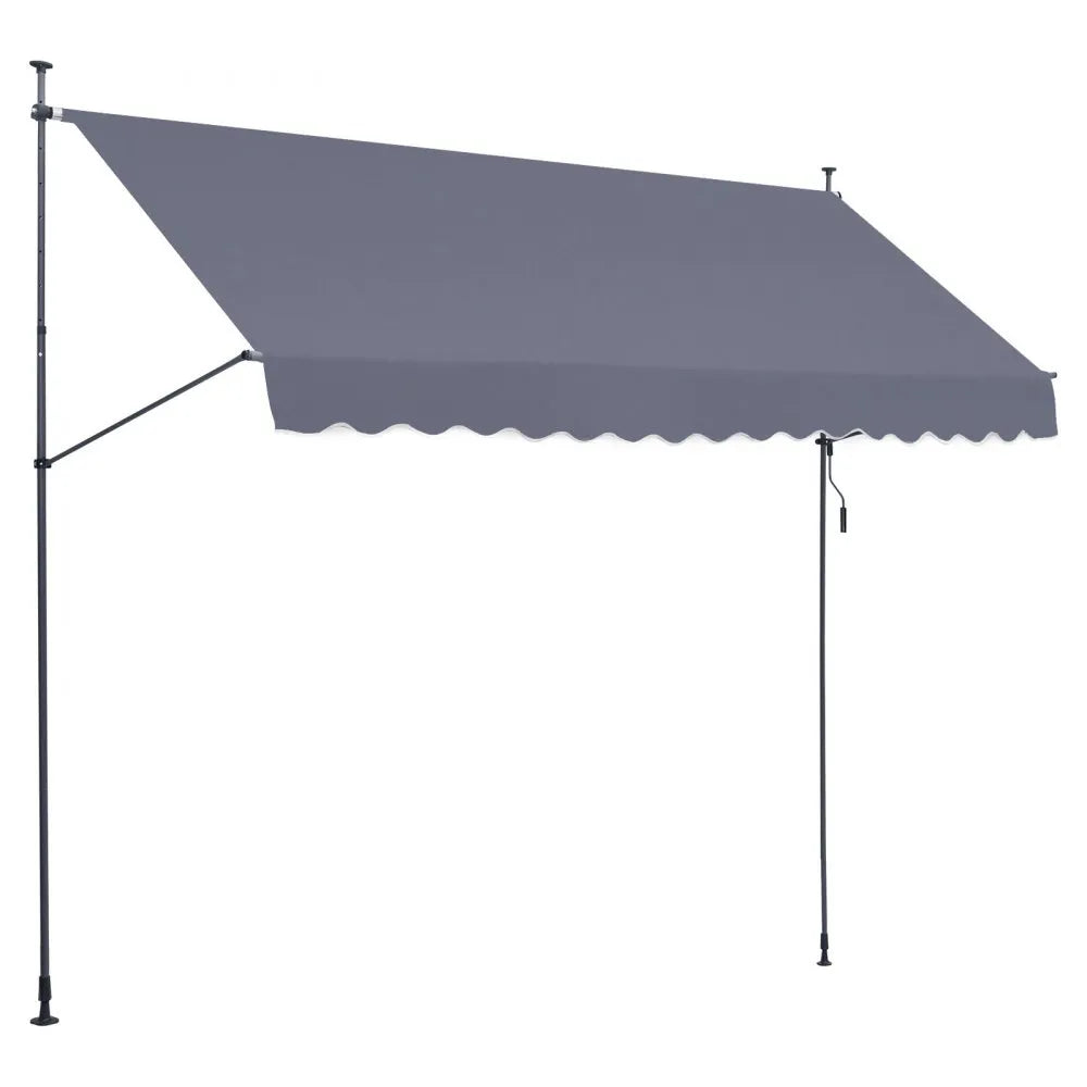 VEVOR 157x47" Patio Awning Retractable Awning Sunshade Shelter with Crank Handle