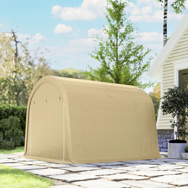 10' x 10' Outdoor Storage Tent, Heavy Duty and Waterproof Portable Shed for Bike, Motorcycle & Garden Tools