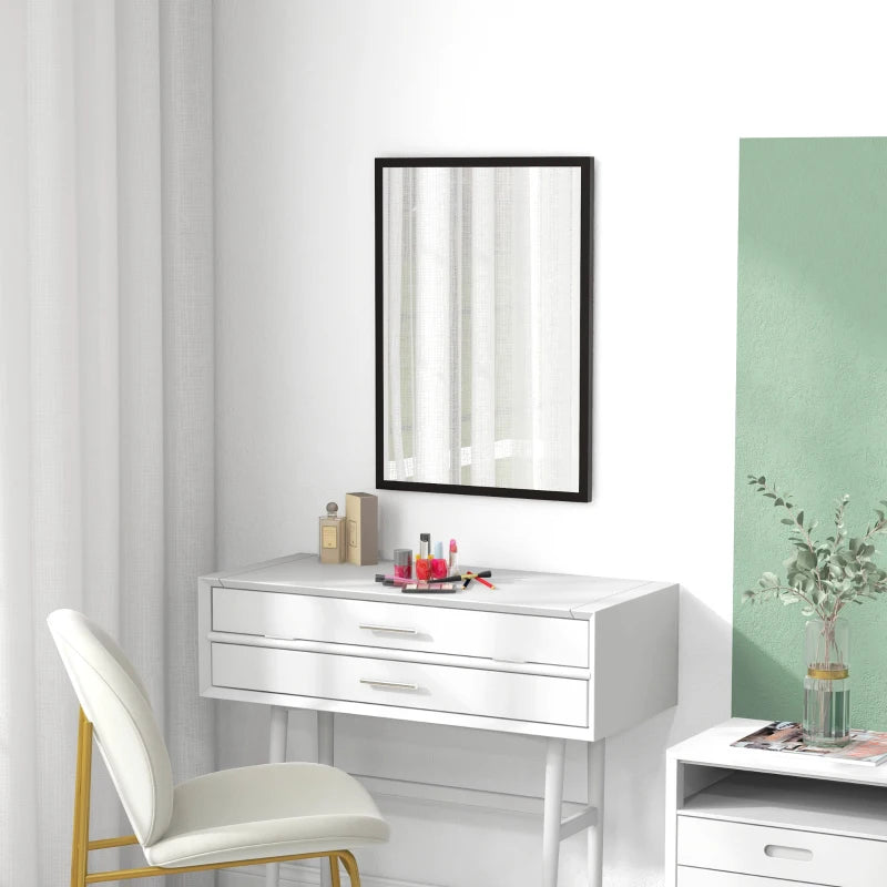 22" x 30" Bathroom Mirror for Wall, Rectangular Mirror for Living Room, Bedroom, Entryway, Black