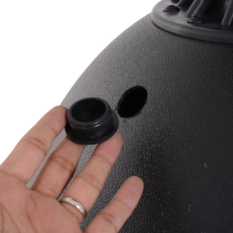 Soozier 65" Freestanding Boxing Punching Bag with Refilled Base and Suction Cups, Black
