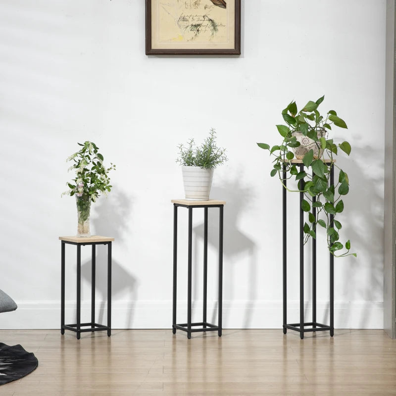 3 Packs Plant Stand Indoor, Metal Plant Stand Outdoor Plant Rack, Decorative Flower Display Holder for Patio Garden