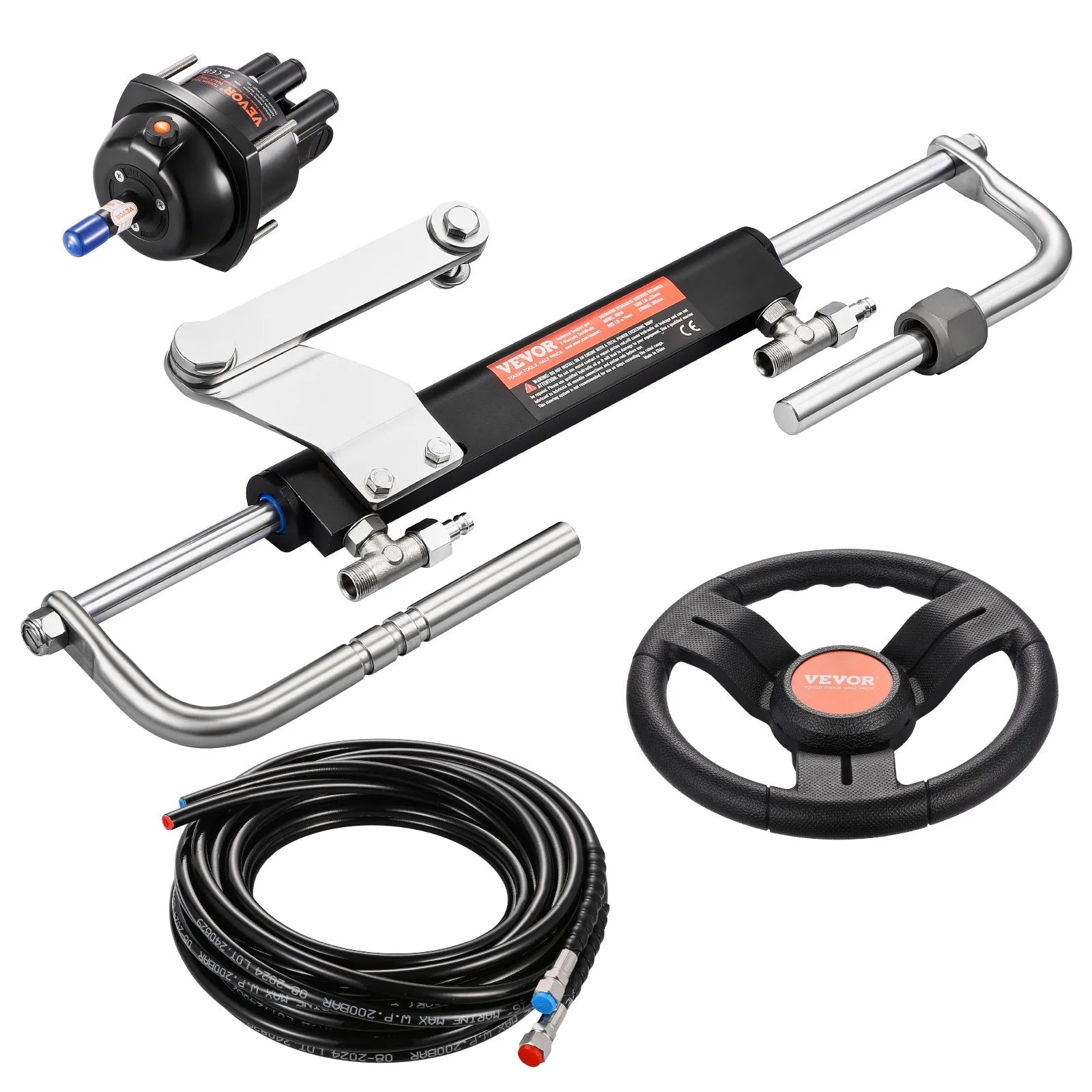 VEVOR 90HP Hydraulic Outboard Steering Kit Marine Boat Hydraulic Steering System