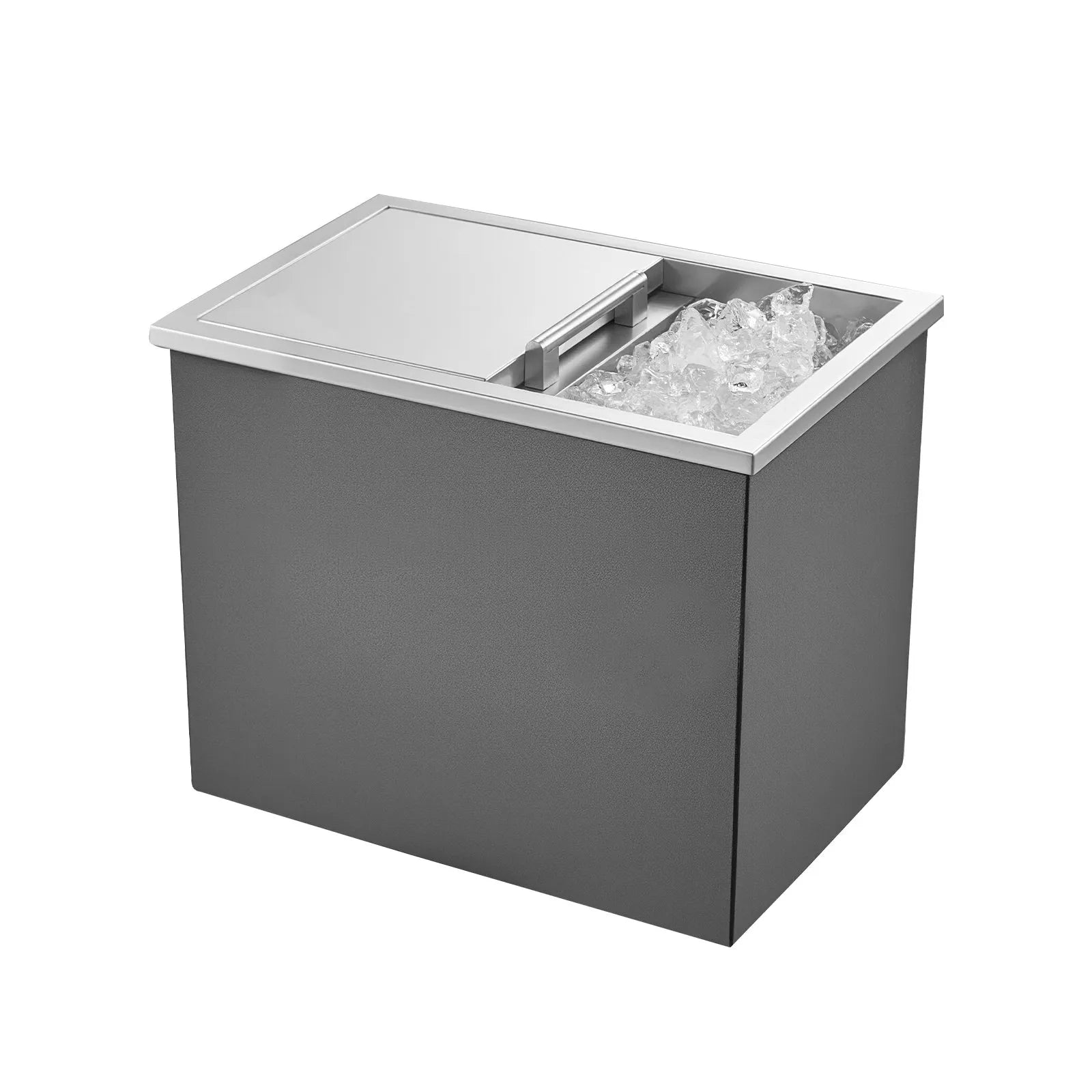 VEVOR 28.6 Qt Drop in Ice Chest Ice Cooler Ice Bin Stainless Steel 18"x12"x14.5"