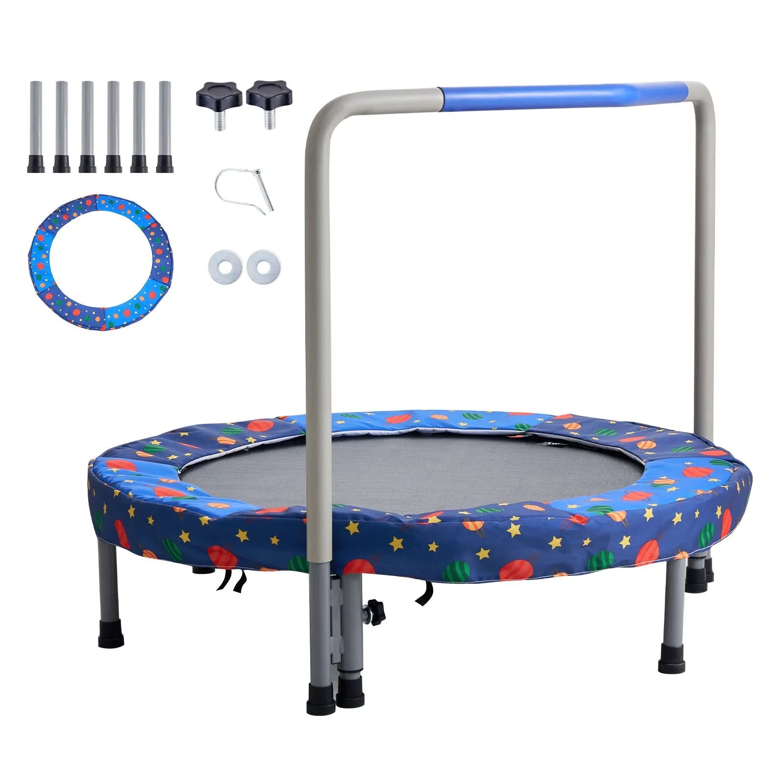 VEVOR 36" Trampoline for Kids Foldable Mini Toddler Trampoline Indoor Outdoor