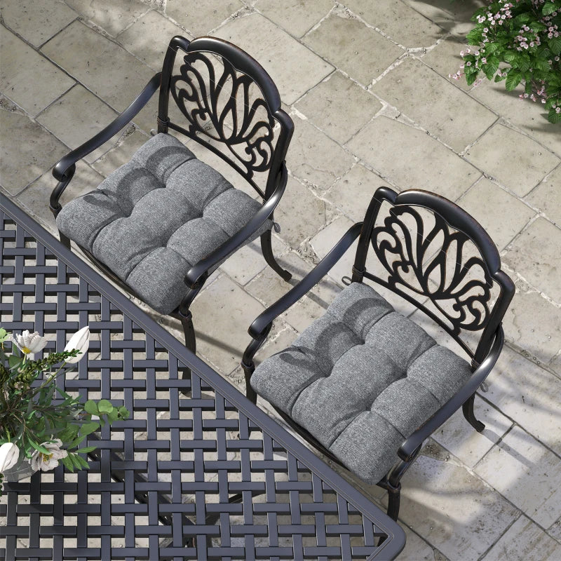 4-Piece Seat Cushion Pillows Replacement, Patio Chair Cushions Set with Ties for Indoor Outdoor