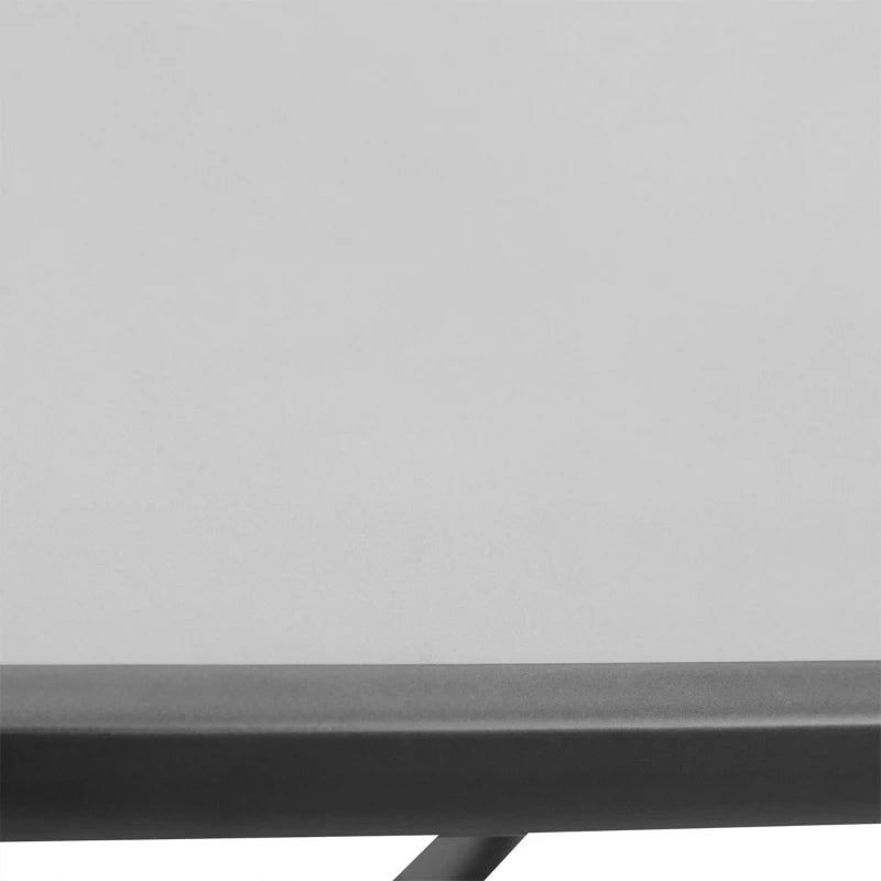 27" Patio Square Table with Tempered Glass Top Outdoor Dining Bar Table Steel Backyard Bistro Table Steel Frame