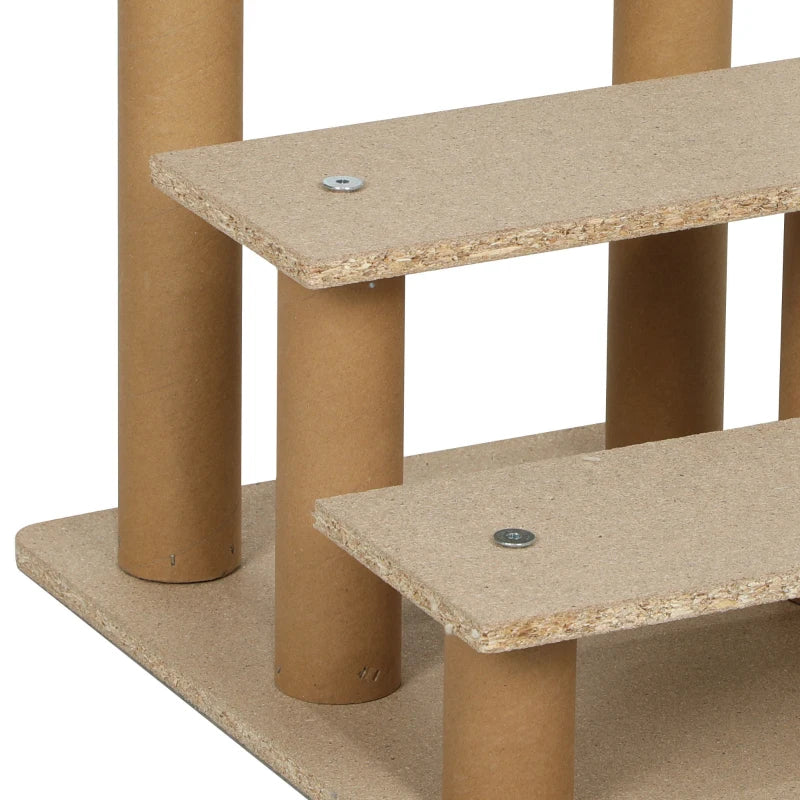 3-Step Dog Ramp for Sofa, Bed, and Couch, with Removable Cover, Light Grey