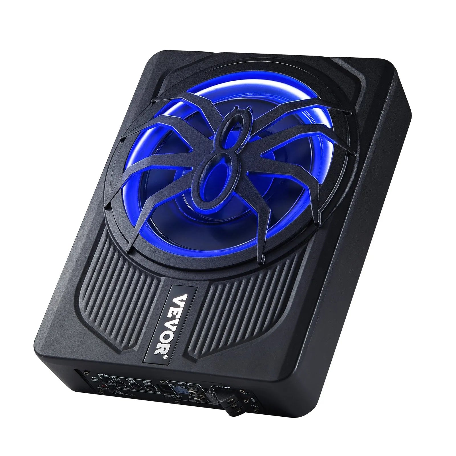 VEVOR 10" 440W Under Seat Car Subwoofer with Blue Ambient Light Subwoofer System