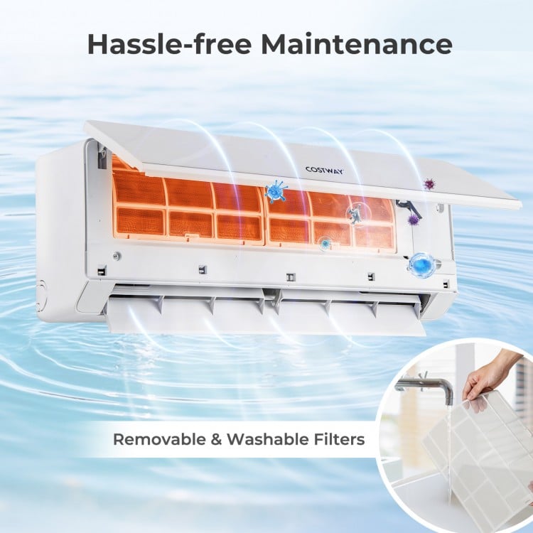 UltrEco Series 30000 BTU 4 Zone 23 SEER2 Mini Split Air Conditioner Wifi Enabled with Heat Pump