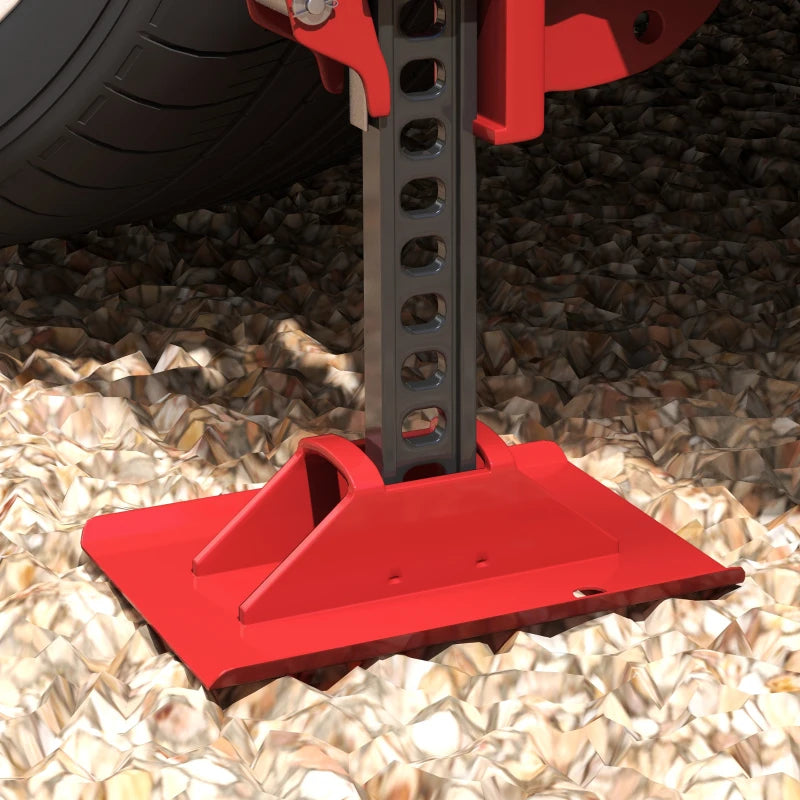 3 Tonne/6600 lb Farm Jack, 48" High Lift Jack for 4x4 Tractors Trucks Agricultural Lifting, Red