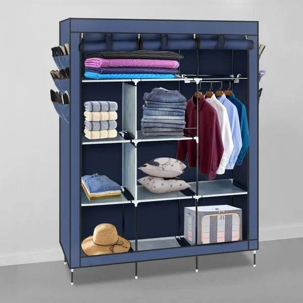 69 Wardrobe Portable Closet Storage Organizer Clothes Non-woven Fabric Wardrobe 