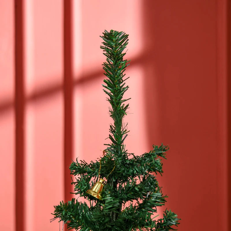 HOMCOM Green Artificial Christmas Tree with Ornaments, Holiday Xmas Decoration for Home, Office & Party 