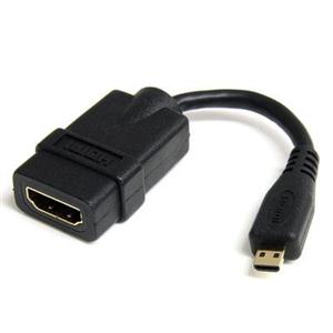 StarTech.com Micro HDMI to HDMI Adapter Dongle, 4K High Speed Micro HDMI to HDMI Converter, Micro HDMI Type-D Device to HDMI TV/Display 