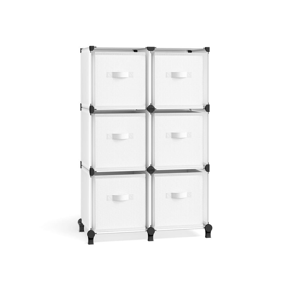 SONGMICS Cube Storage Organizer with Storage Boxes, Set of 6 