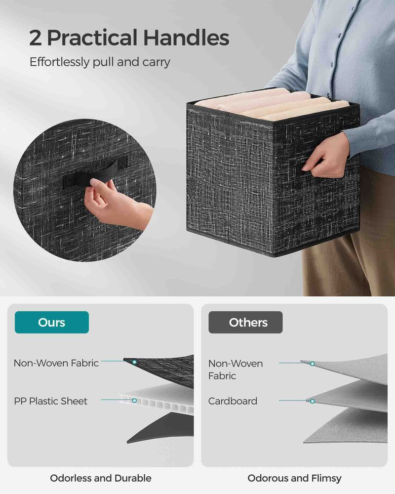 SONGMICS Set of 8 Foldable Storage Cubes 