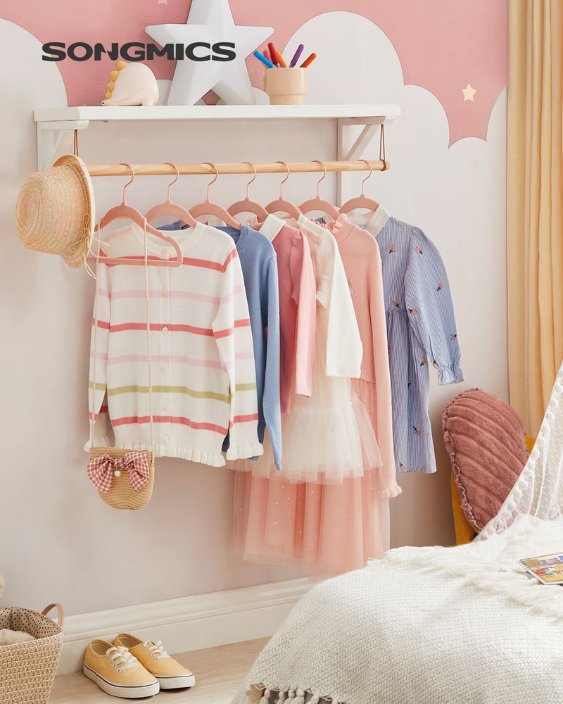 SONGMICS Kids Hangers for Closet 