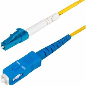 1m (3.3ft) LC to SC (UPC) OS2 Single Mode Simplex Fiber Optic Cable, 9/125, 40G/100G, Low Insertion Loss, LSZH Jumper Cord