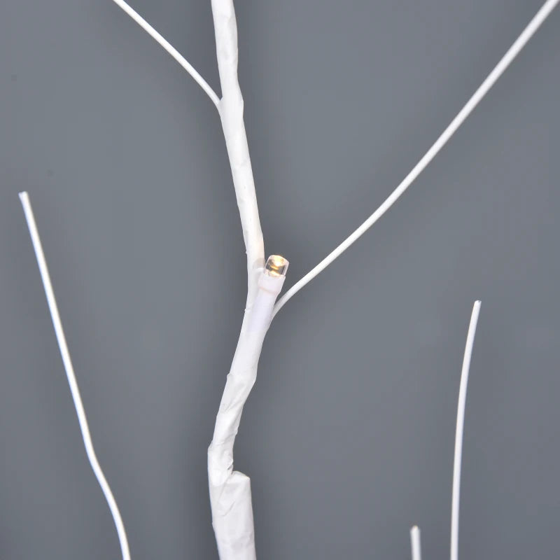 Outsunny Garden Birch Tree Light with 58 Warm LED Lights and 8 Modes, DIY Artificial Lamp for Indoor & Outdoor Parties 