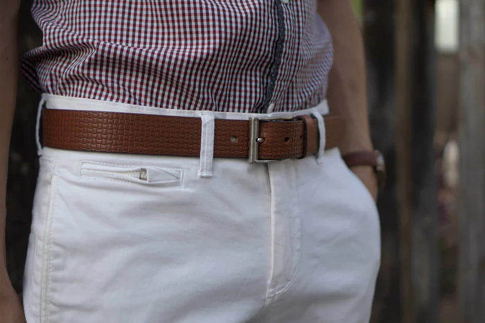 Cognac Formal Textured 100% Real Leather Belt 