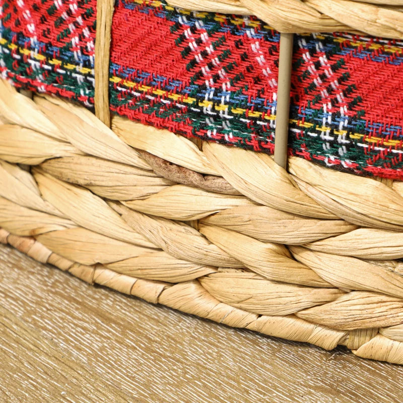 HOMCOM 23" Rustic Water Hyacinth Christmas Tree Skirt – Woven Tree Collar for Holiday, Party, & Home DecorationHOMCOM 23" Rustic Water Hyacinth Christmas Tree Skirt – Woven Tree Collar for Holiday, Party, & Home Decoration 