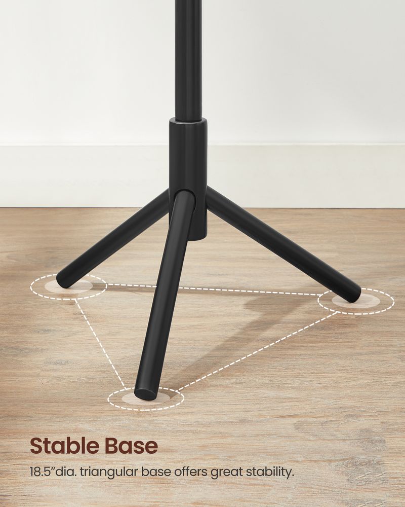 VASAGLE Solid Wood Coat Rack with 8 Hooks 