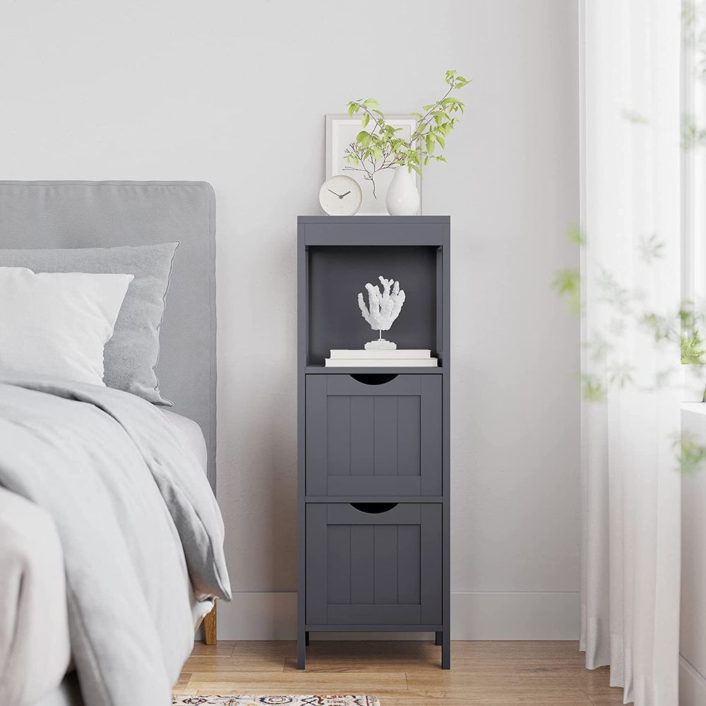 VASAGLE Bathroom Floor Cabinet with 2 Drawers 