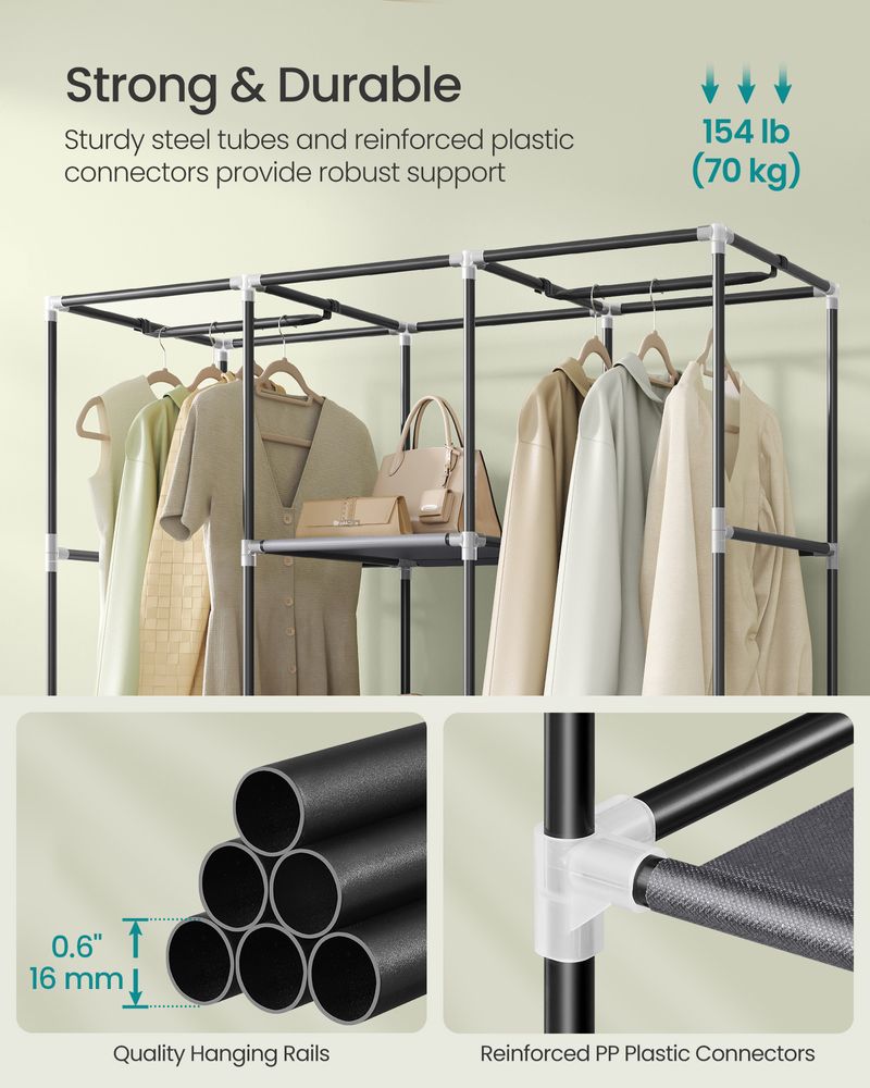 SONGMICS Portable Closet with Non-Woven Fabric Cover 