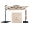 10 FT Aluminum Pole Patio Cantilever Umbrella with 220 LBS Base
