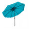 10 Feet Patio Umbrella with Push Button Tilt and Crank-Turquoise
