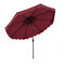 10 Feet Patio Umbrella with Push Button Tilt and Crank-Wine