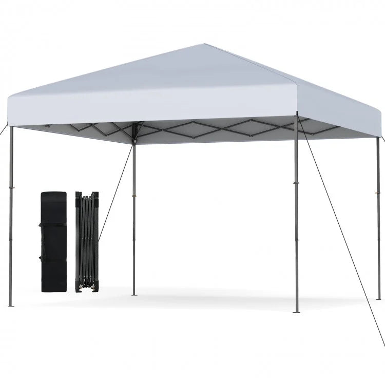 10 x 10 Ft Pop-Up Canopy Tent with Carrying Bag & Stakes – Easy Setup Outdoor Shelter