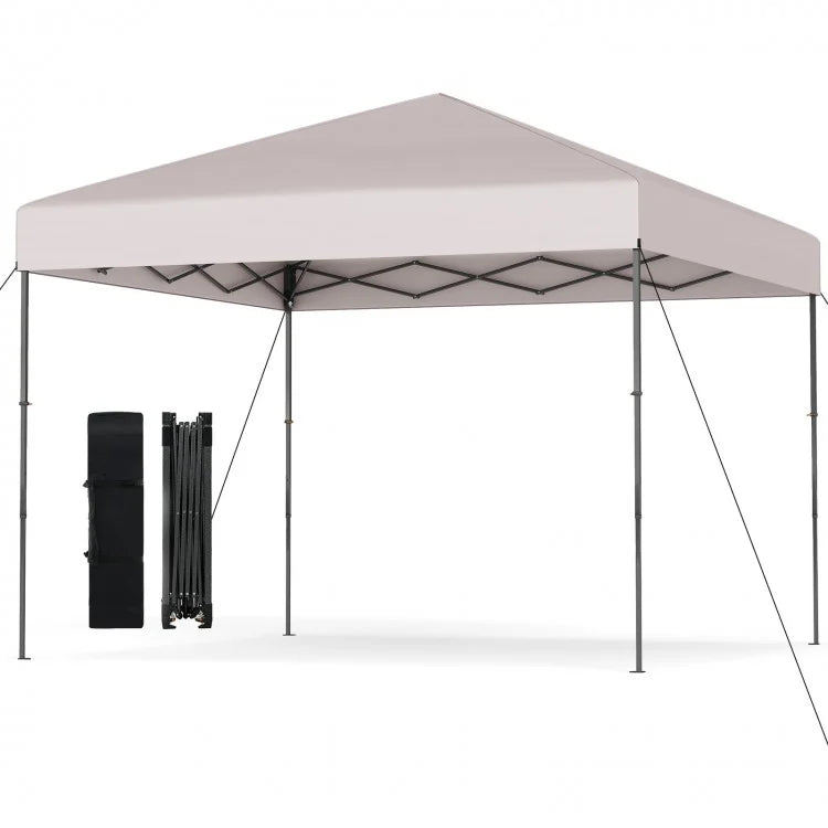 10 x 10 Ft Pop-Up Canopy Tent with Carrying Bag & Stakes – Easy Setup Outdoor Shelter