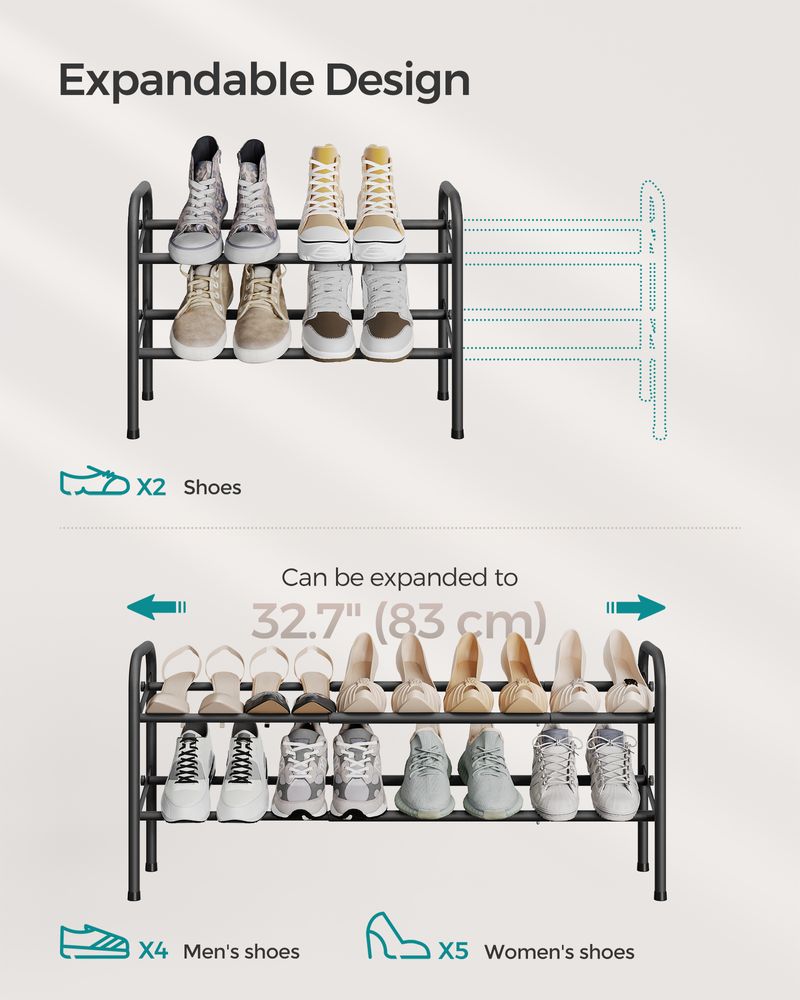 SONGMICS Expandable Shoe Rack 
