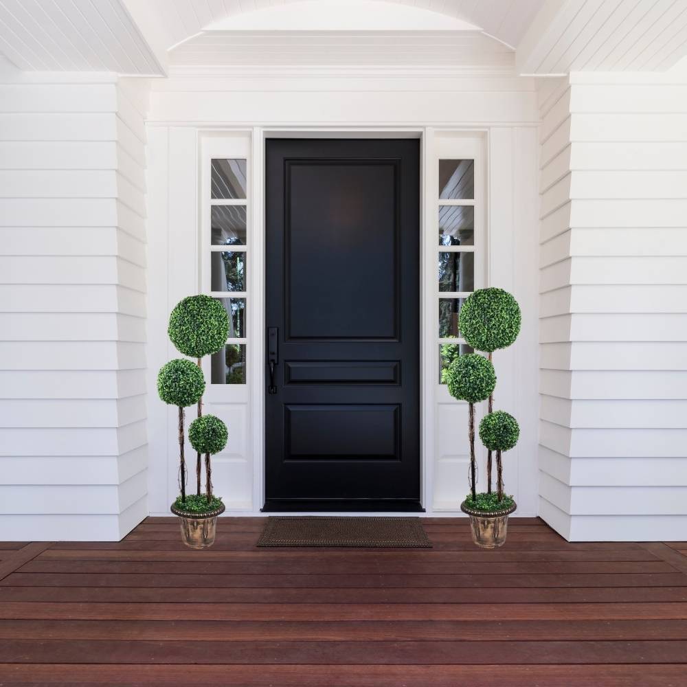 Whitby Faux Potted Boxwood Topiary Plant (Multiple Sizes) 