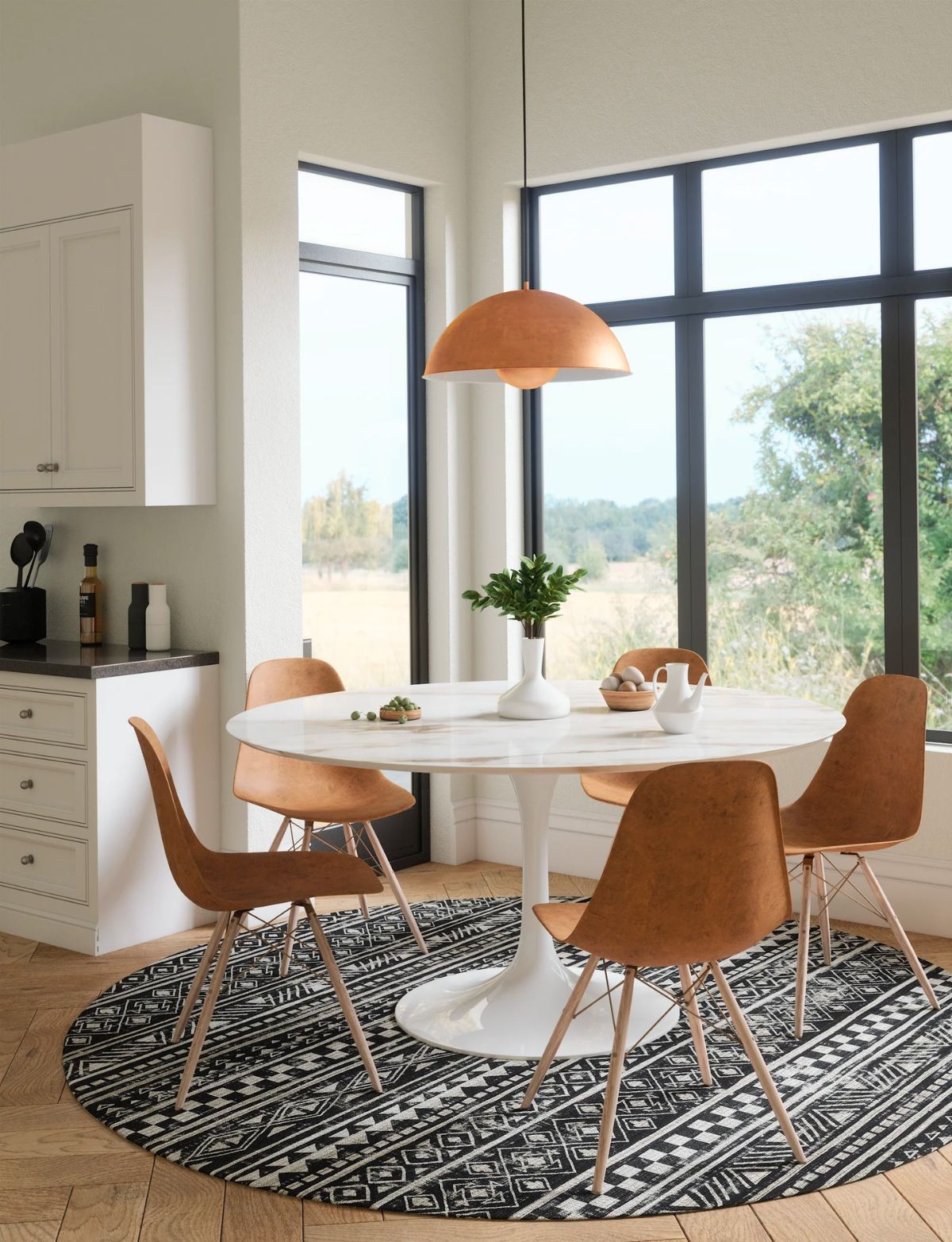 Nadine Black & White Rug 