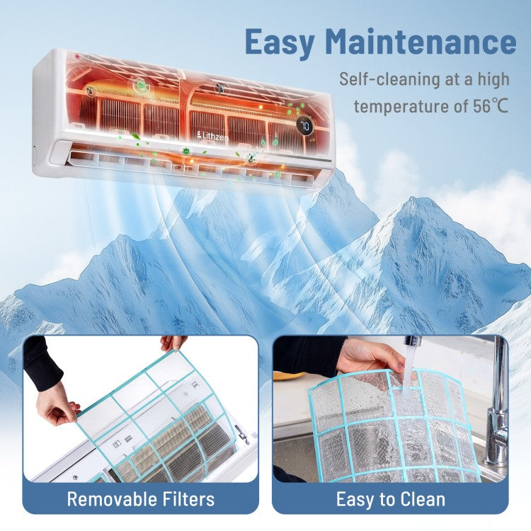 18000 BTU 18.1 SEER2 208/230V Mini Split Air Conditioner Works with Alexa